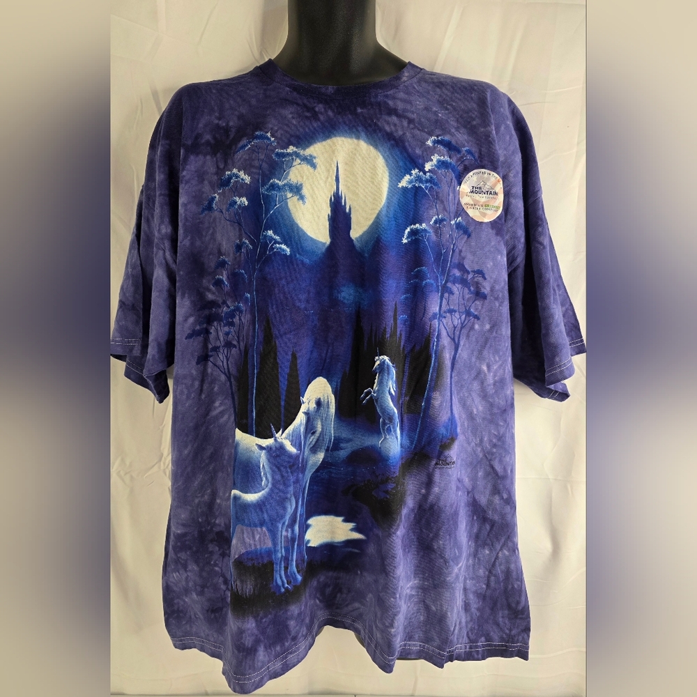 Gildan Men's Blue Graphic Kingdom Of Unicorns T-Shirt Size 3XL NWT BM-1307